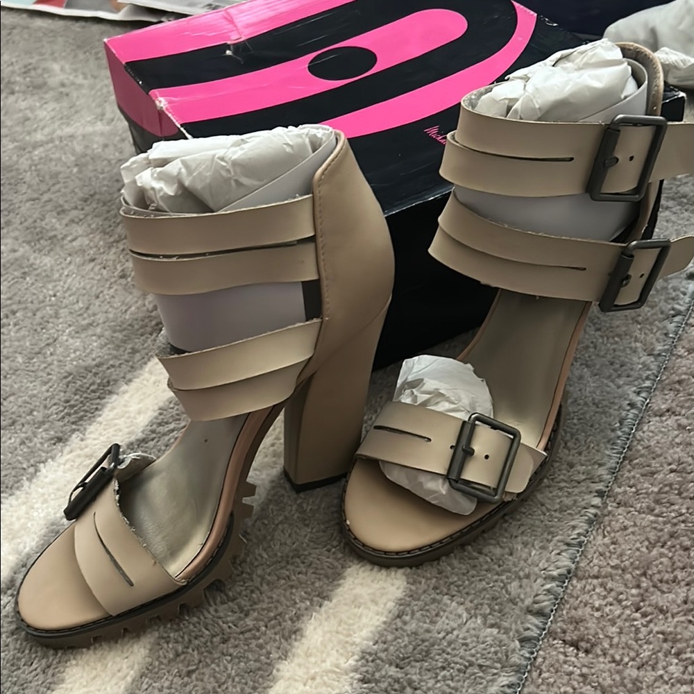 Michael Antonio Tan Strappy Heels